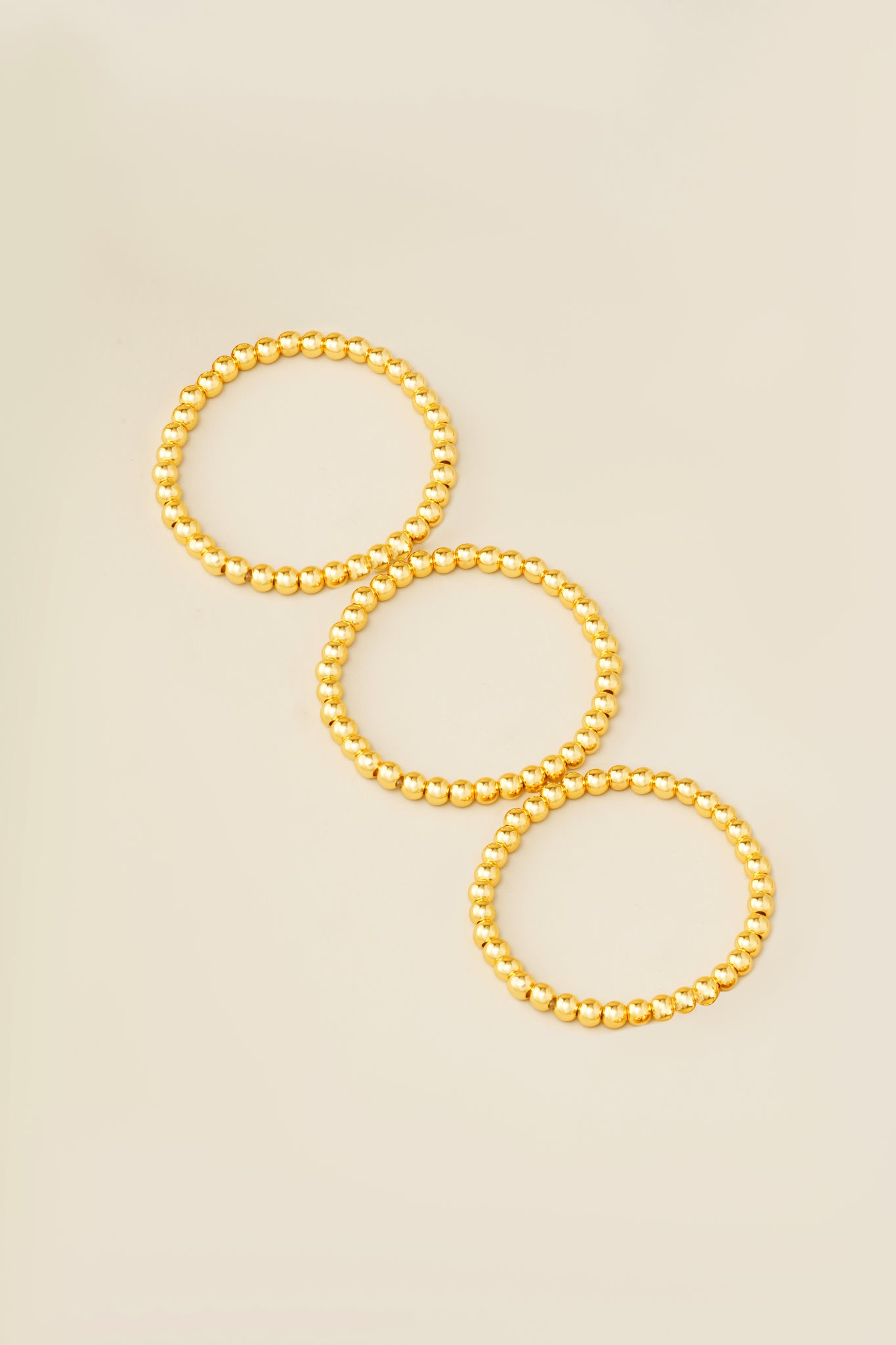 The AK10 Skinny Gold Ball Bracelet Set